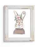 Woodland Floral Bunny - Print