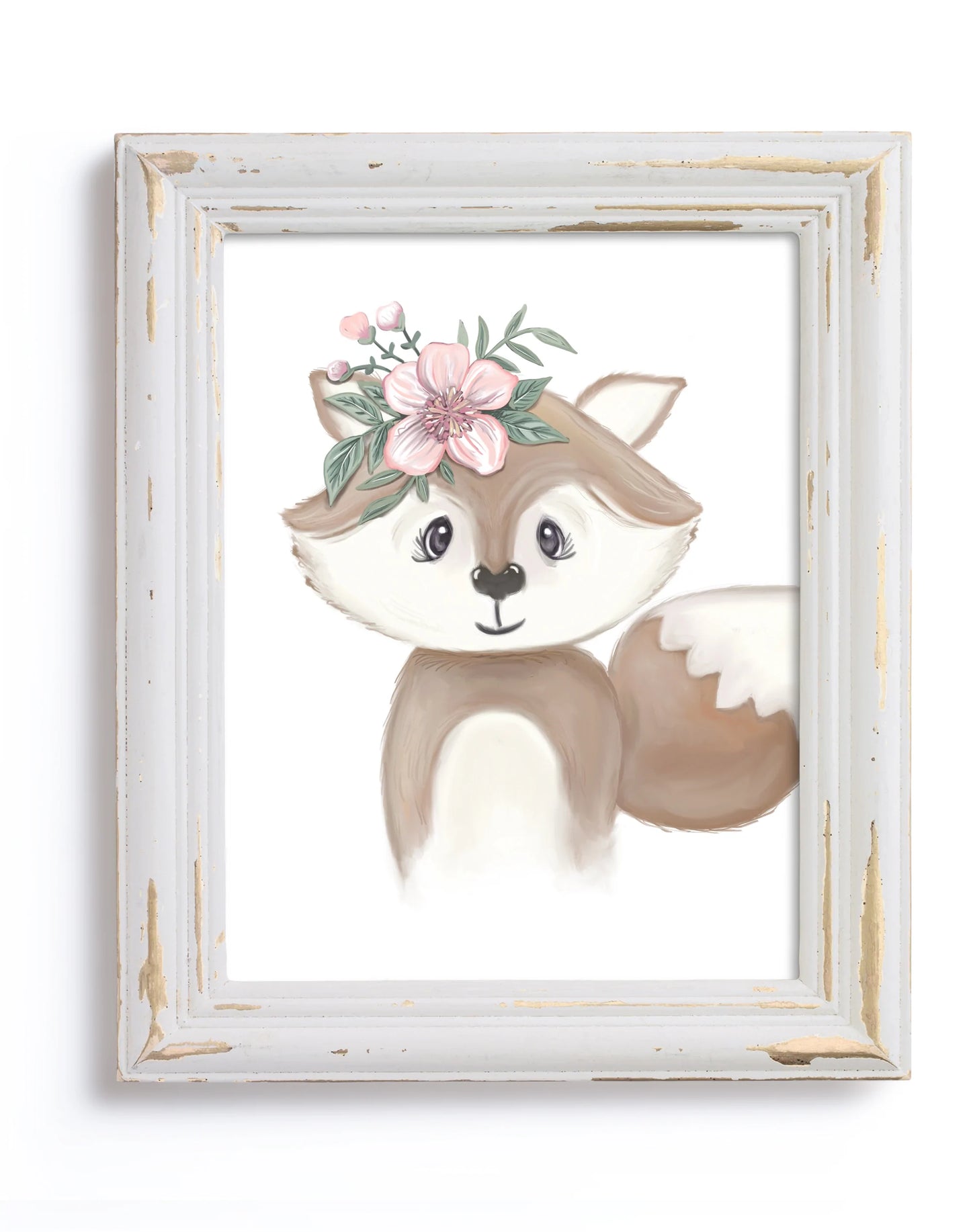 Woodland Floral Animal Set of 4 Prints