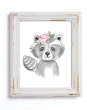 Woodland Raccoon - Print