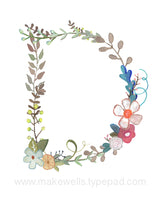 D - Floral Alphabet