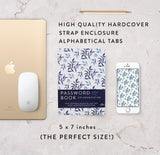 Password Book - Watercolor Leaves