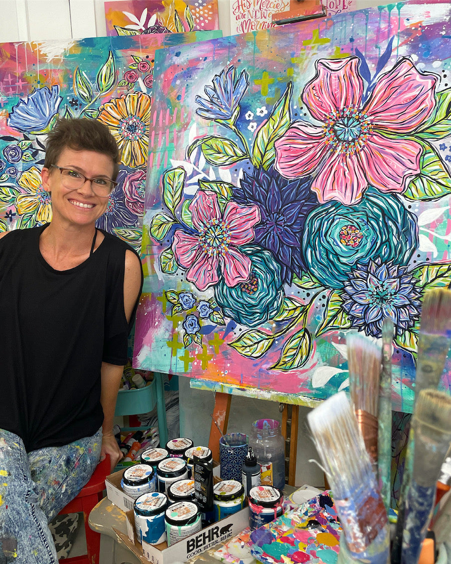 Paint Big! Funky Florals - Online Class