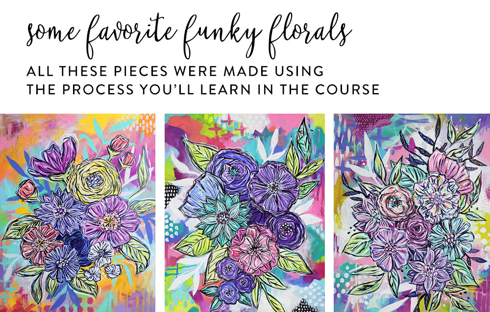 Paint Big! Funky Florals - Online Class