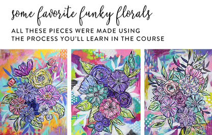 Paint Big! Funky Florals - Online Class