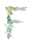 F - Floral Alphabet