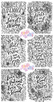 Floral Scripture - 10 Downloadable Coloring Pages