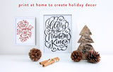 Whimsical Holiday Lettering - Clipart and Patterns