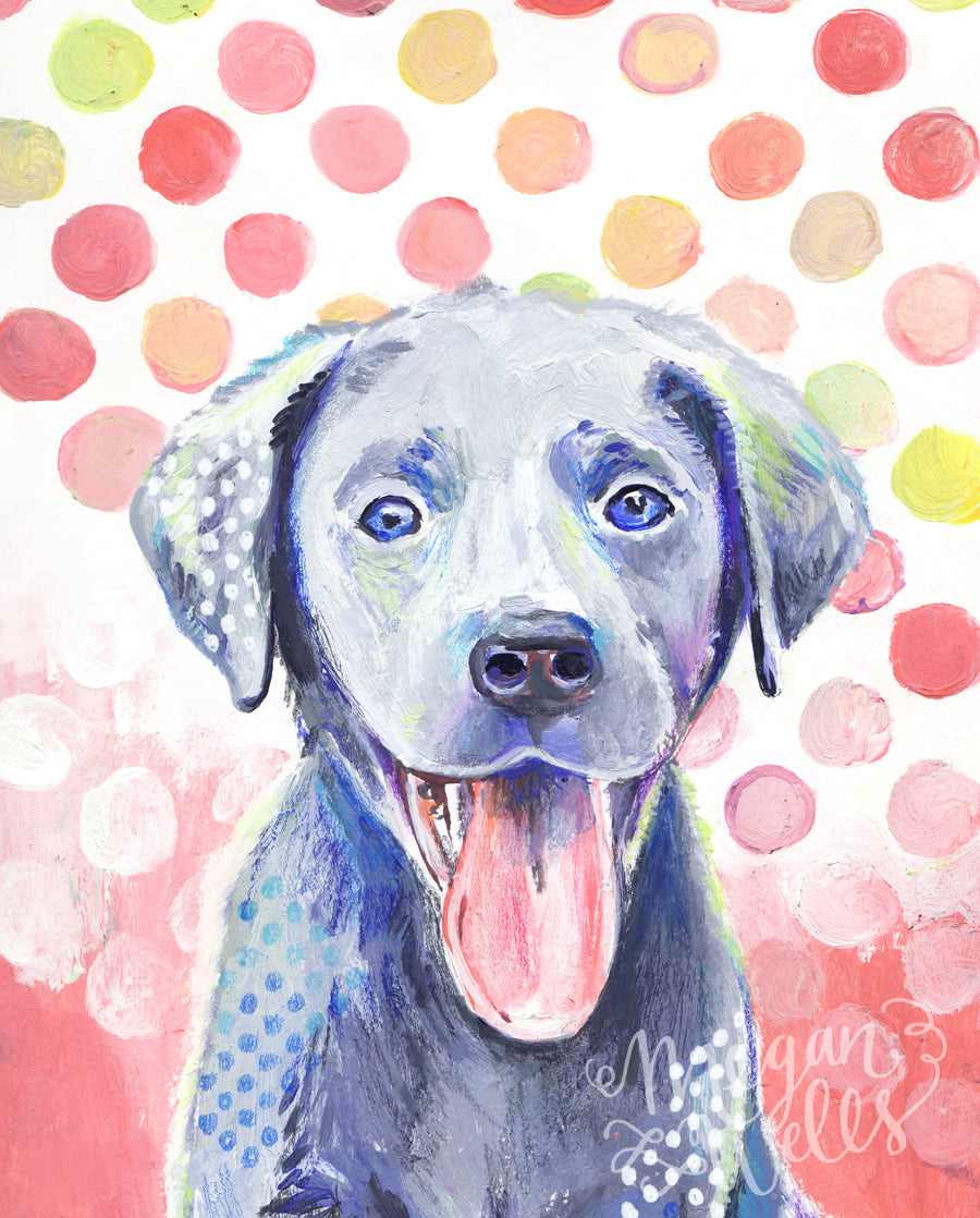 Grey Dog (Pink)