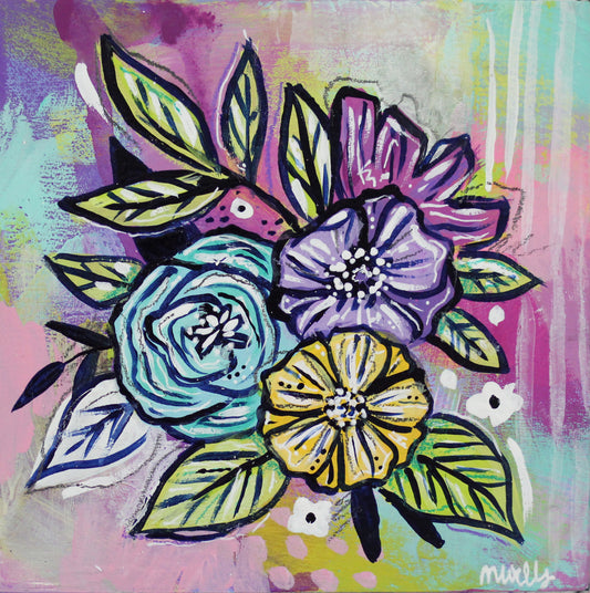 Joyful Bouquet Ten - 5" x 5"
