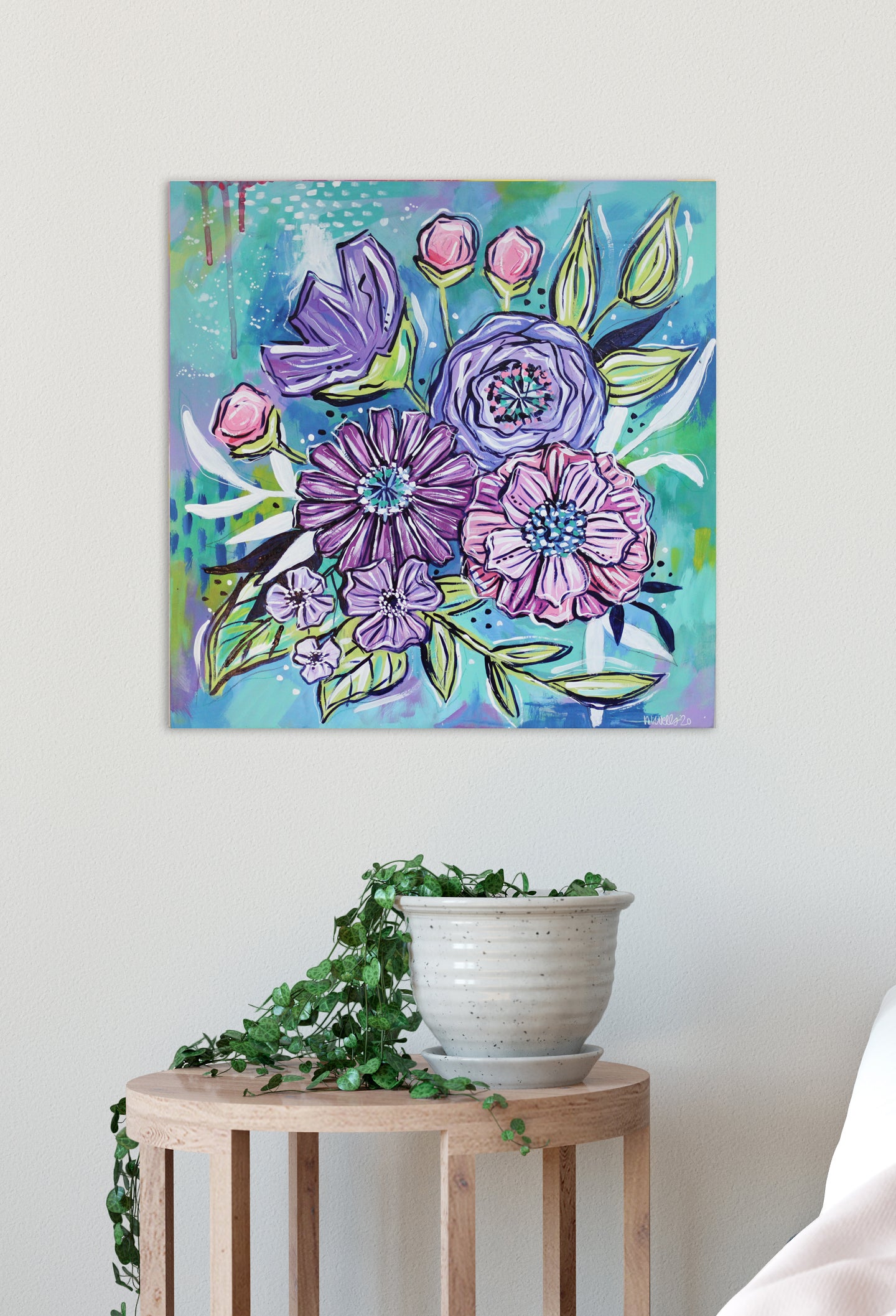 Joyful Bouquet Thirteen: 16" x 16"
