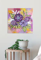 Joyful Bouquet One - 16" x 16"