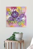 Joyful Bouquet One - 16" x 16"