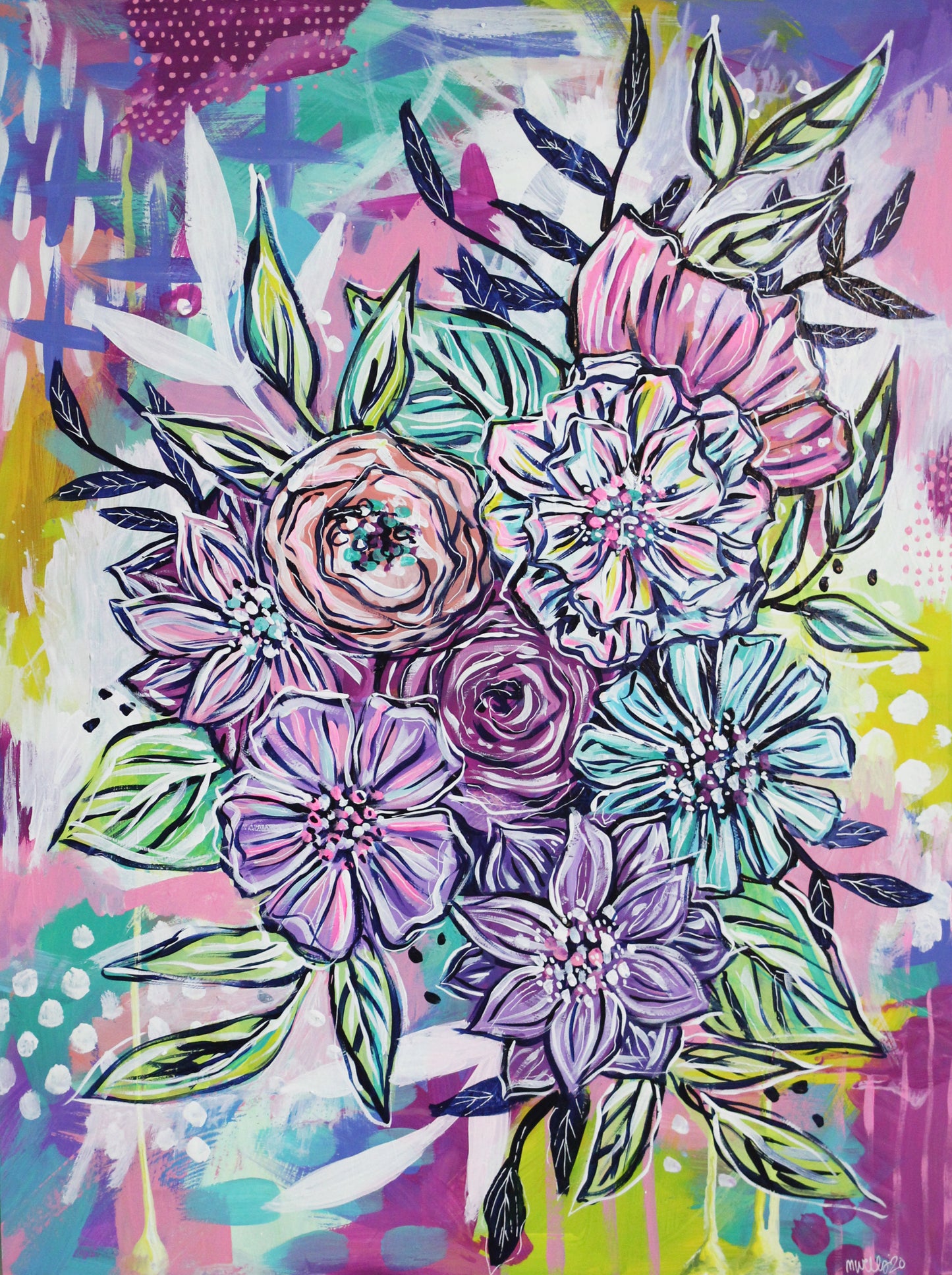 Joyful Bouquet Three - 18" x 24"