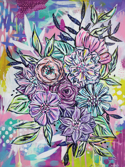 Joyful Bouquet Three - 18" x 24"