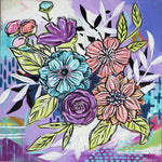 Joyful Bouquet Five - 18" x 18"