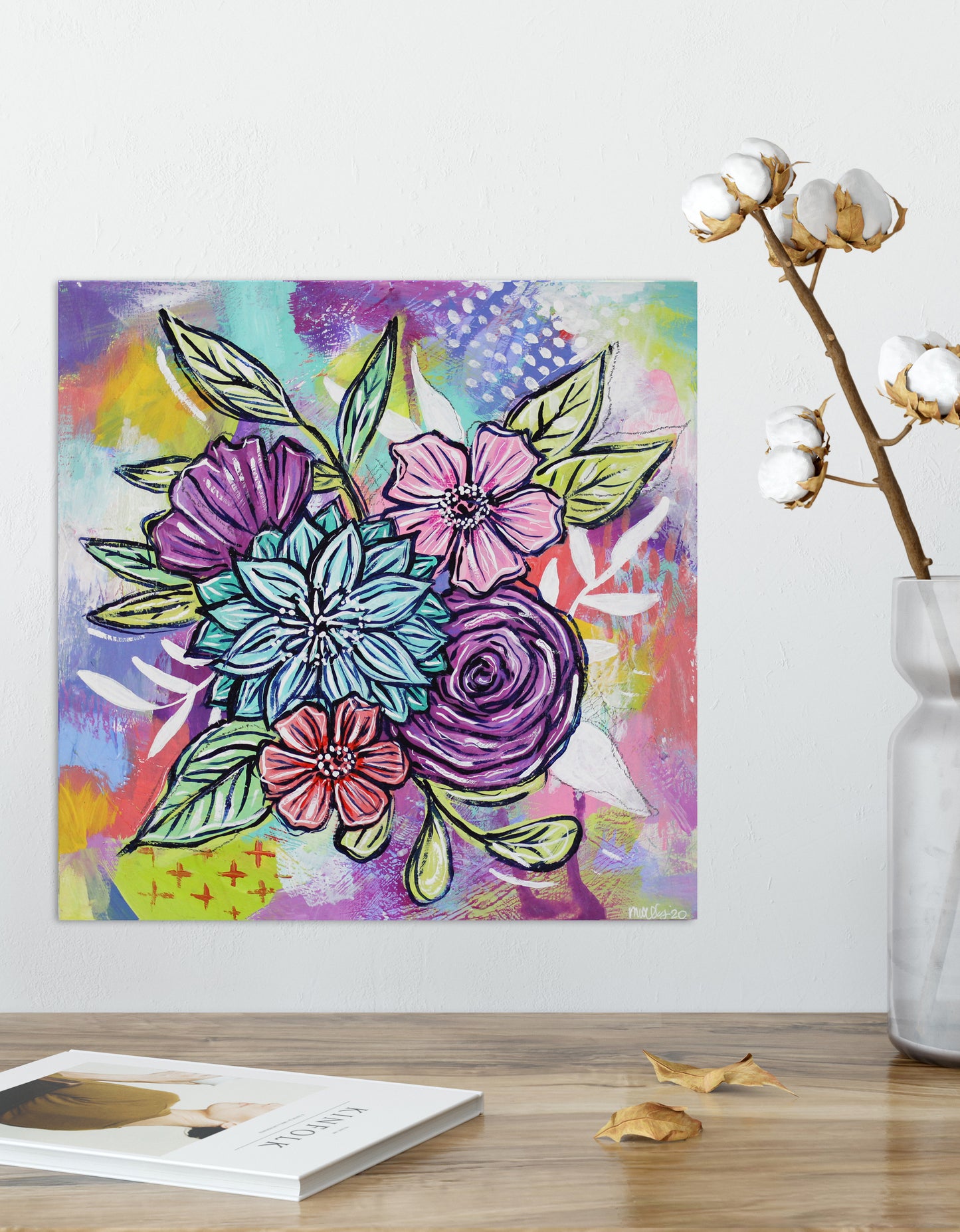 Joyful Bouquet Six - 12" x 12"