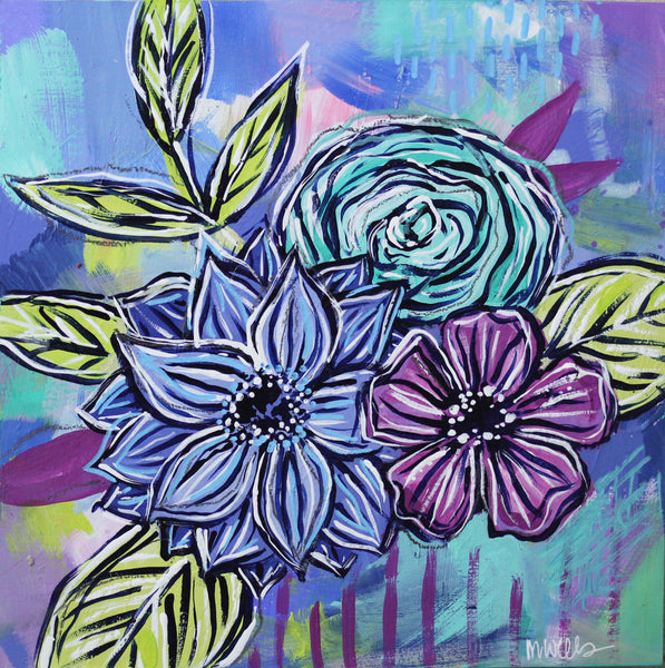Joyful Bouquet Seven - 8" x 8"