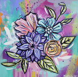 Joyful Bouquet Nine - 6" x 6"