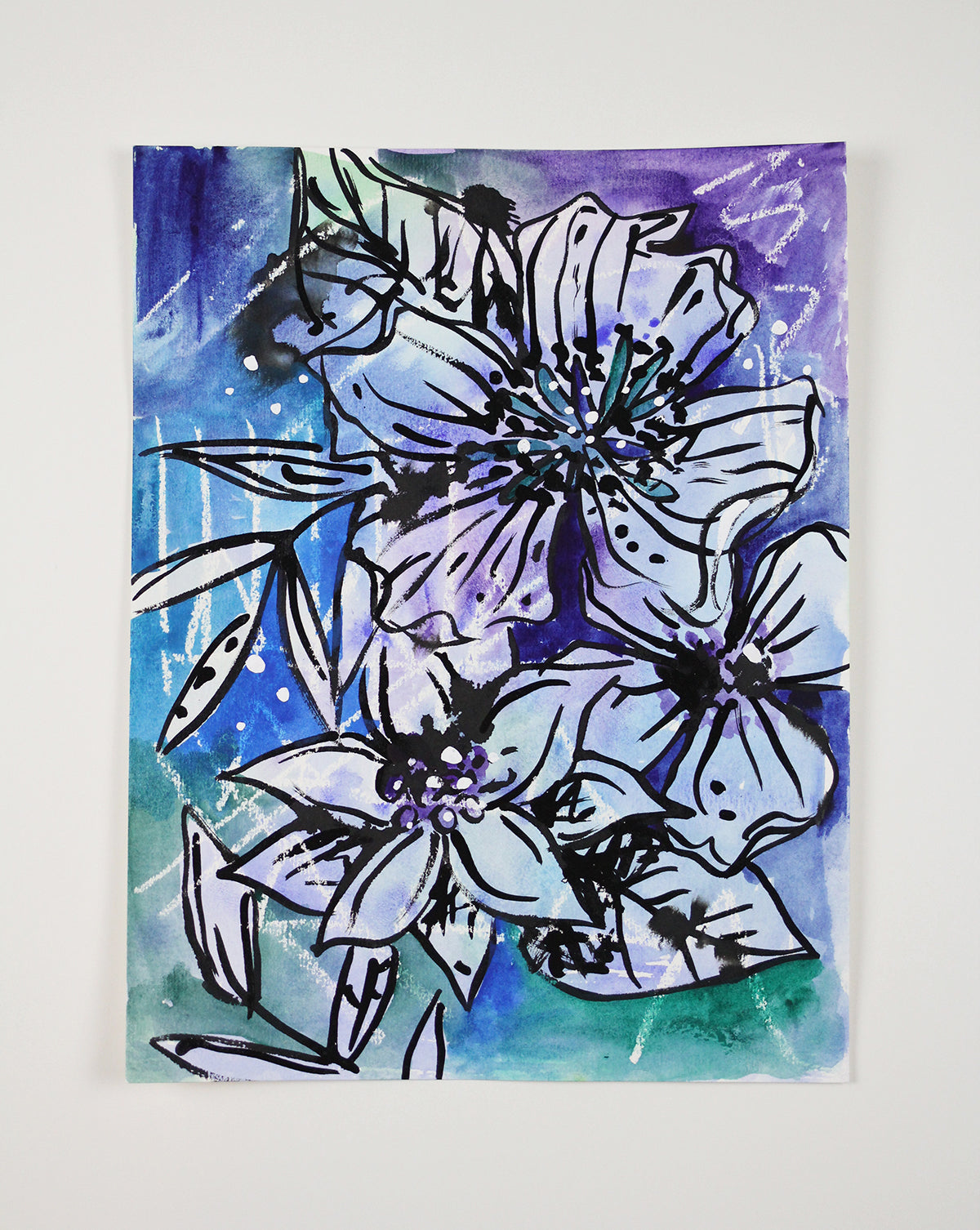 Messy Blue - 8.5" x 11"