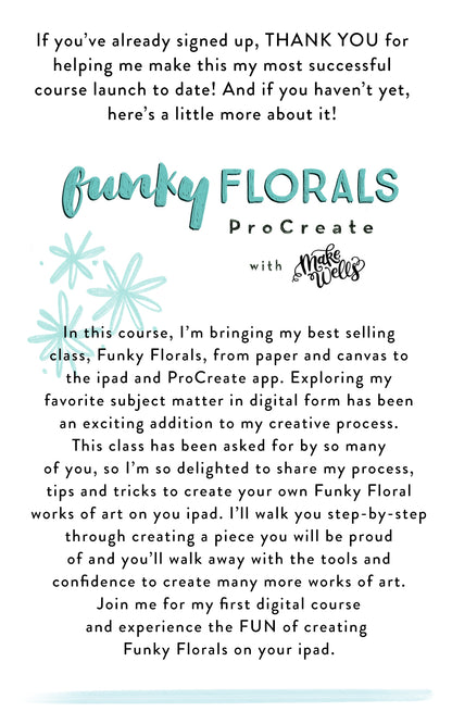 BUNDLE - Funky Florals: ProCreate Original + Patterns