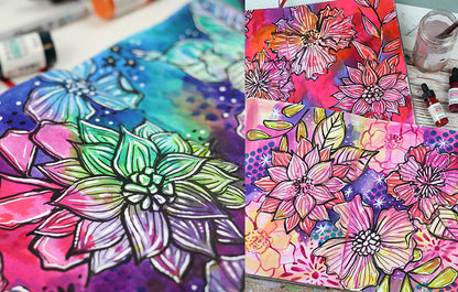 4 Weeks of Funky Florals - Online Class