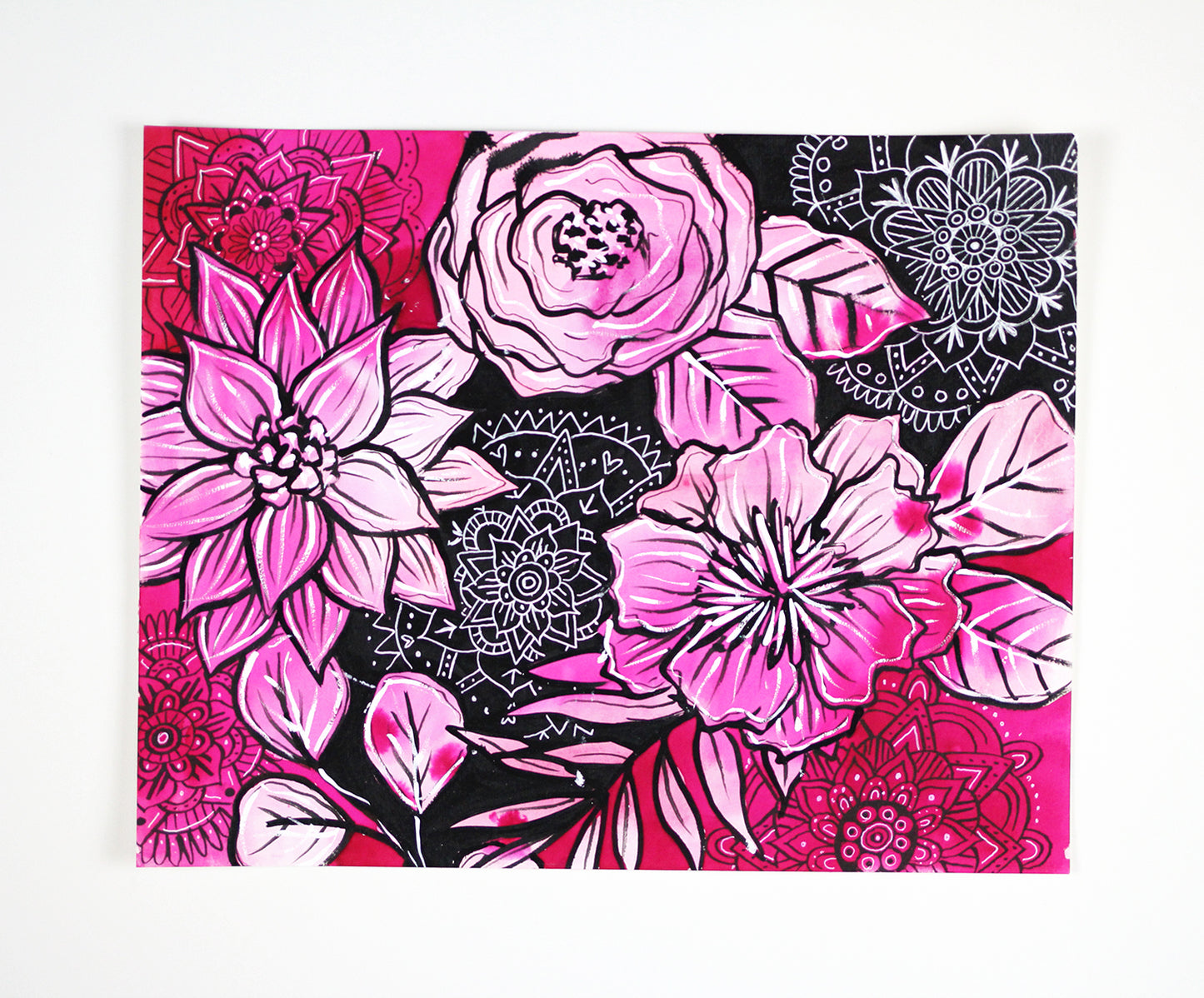 Pink Mandala - 11" x 14"