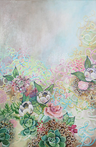 Succulent - Original Painting on Canvas