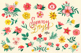 Sunny Days Florals - Clipart and Patterns