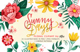 Sunny Days Florals - Clipart and Patterns