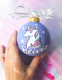 Personalized Unicorn Ornament