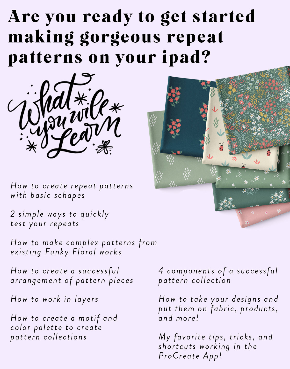 BUNDLE - Funky Florals: ProCreate Original + Patterns