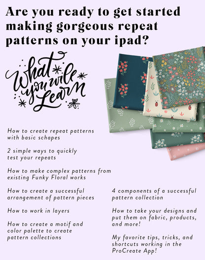 BUNDLE - Funky Florals: ProCreate Original + Patterns