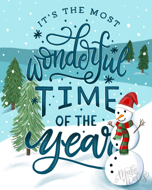 Wonderful Snowman Print