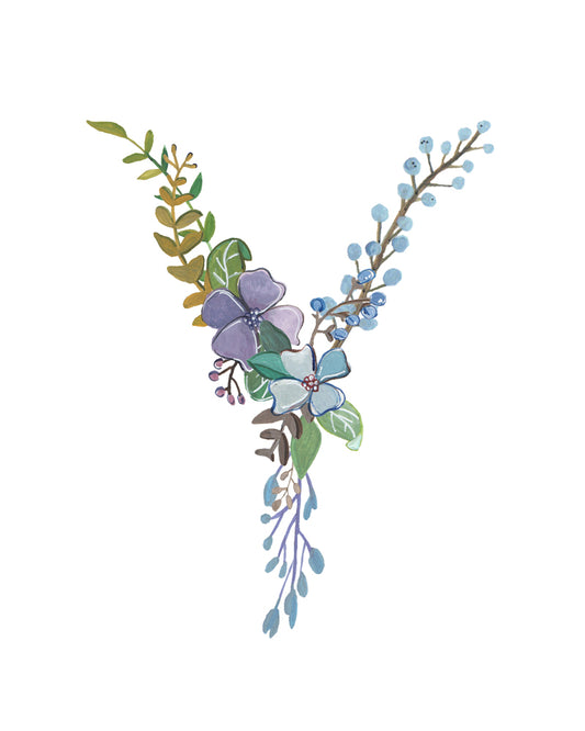 Y - Floral Alphabet