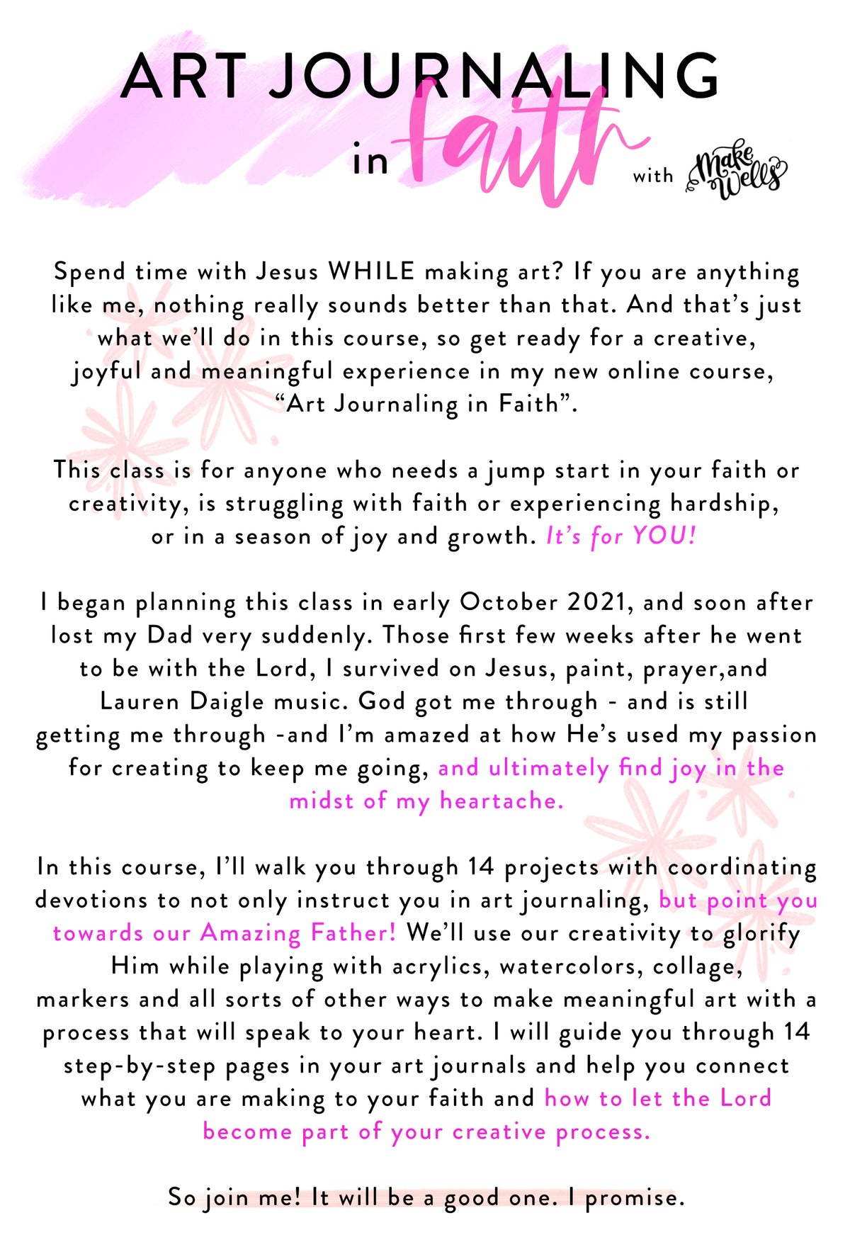 Art Journaling in Faith: Online Course