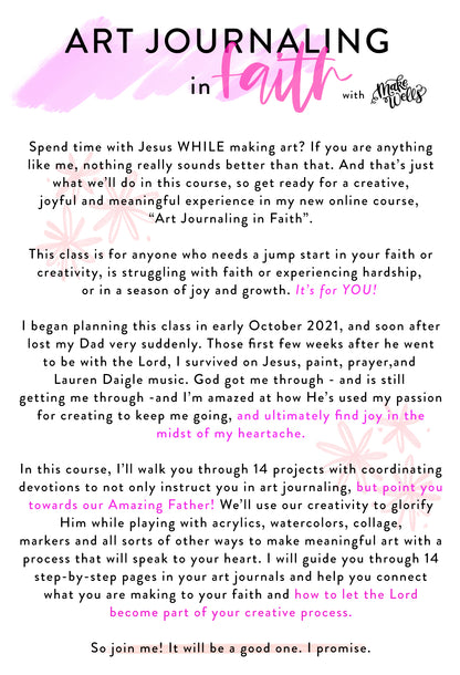 Art Journaling in Faith: Online Course