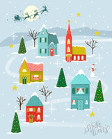 Christmas Village Print