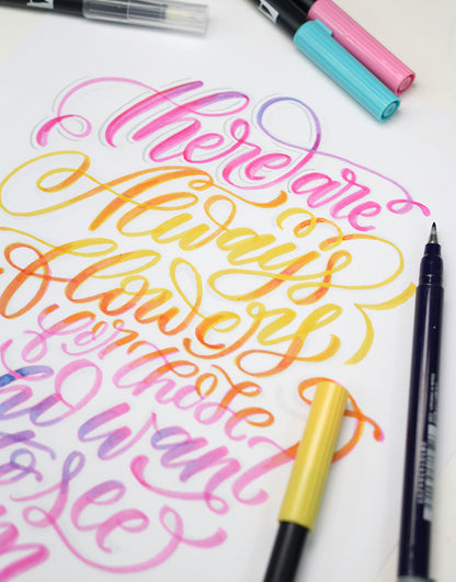Get to Know Tombow: LETTERING IN COLOR