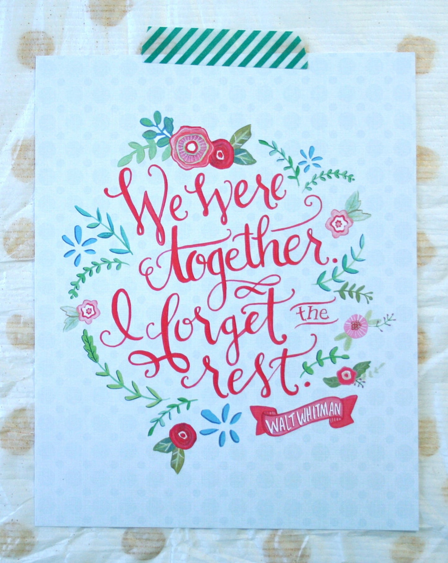 We Were Together, I Forget the Rest - Walt Whitman