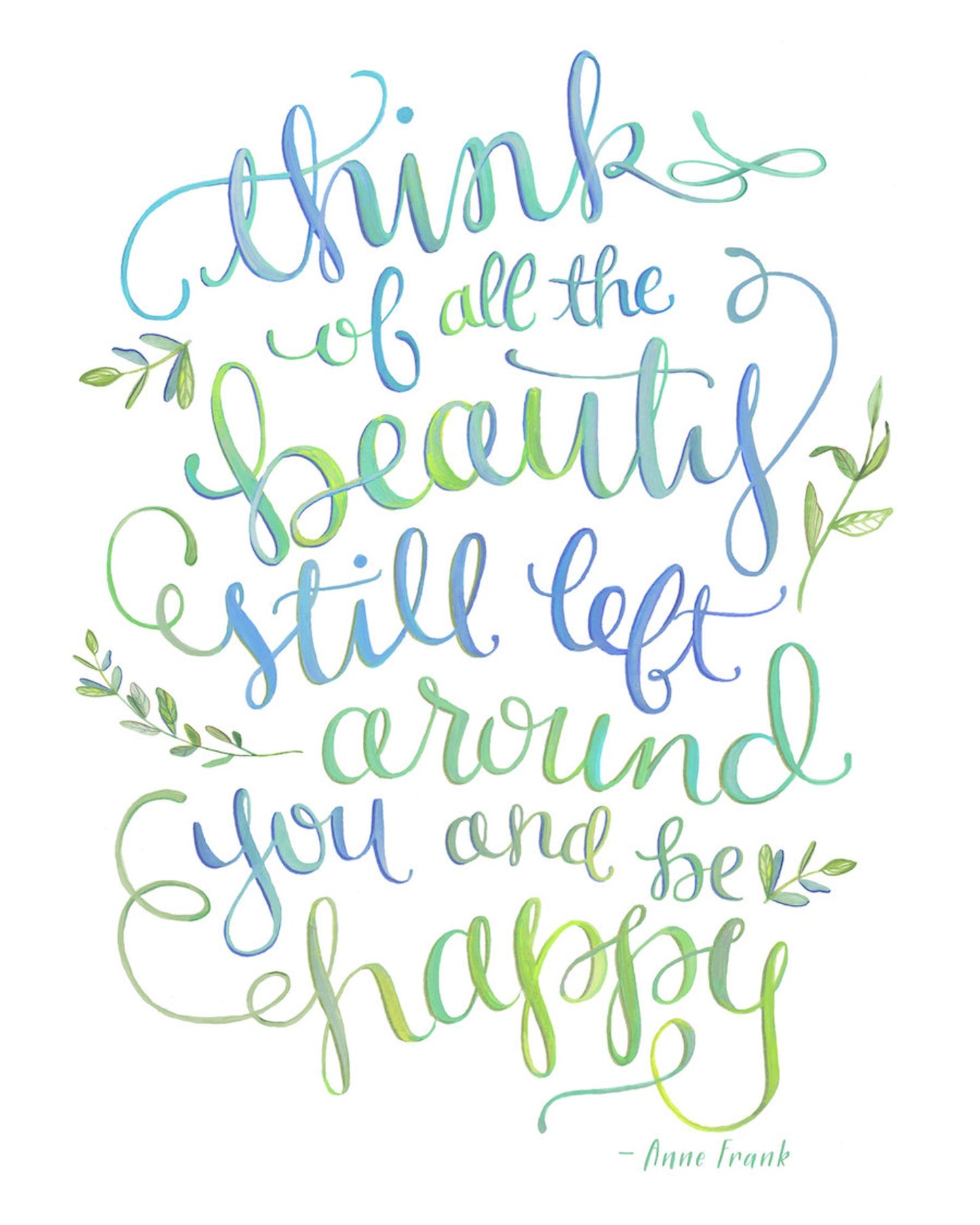 Anne Frank – Think of All the Beauty