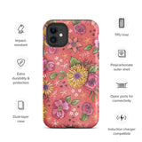 Happy Flowers Tough iPhone case