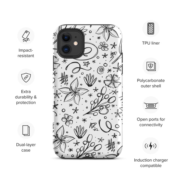 Happy Doodles Tough iPhone case