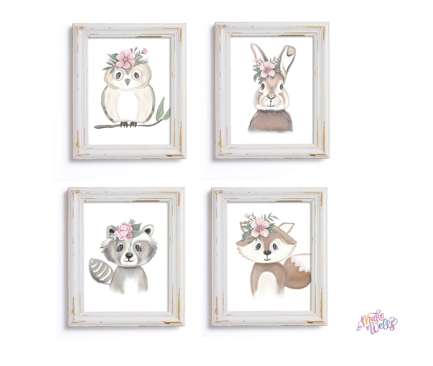 Woodland Floral Fox - Print