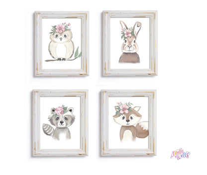Woodland Floral Fox - Print
